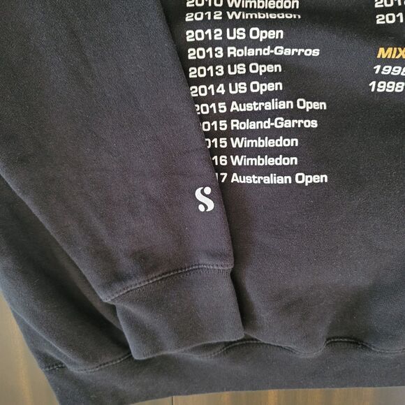 Serena Williams GOAT Grand Slam Pullover Hoodie Sweatshirt Womens Black Size L - Picture 6 of 11